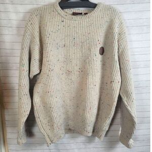 Vintage Chaps Polo Ralph Lauren Crew Neck Sweater in Beige, Size Large